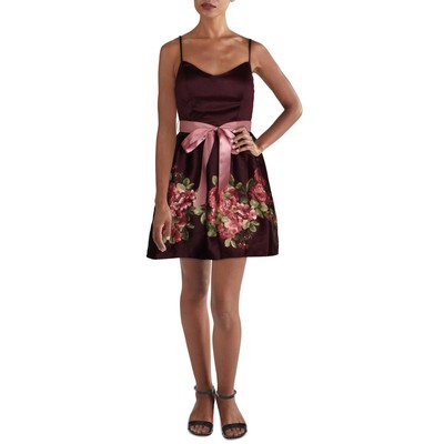 

Женское фиолетовое мини-платье без рукавов Teeze Me для юниоров  BHFO 3032, Wine multi