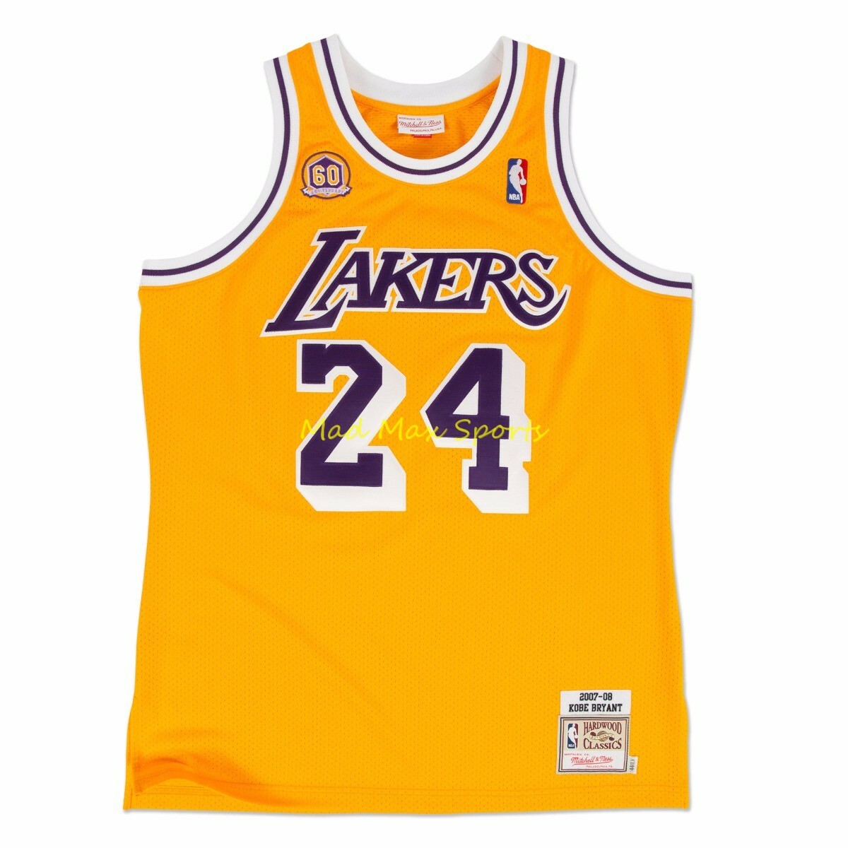 KOBE BRYANT LAKERS ユニフォーム M KOBE BRYANT Los Angeles LAKERS 60th Anniversary 2007
