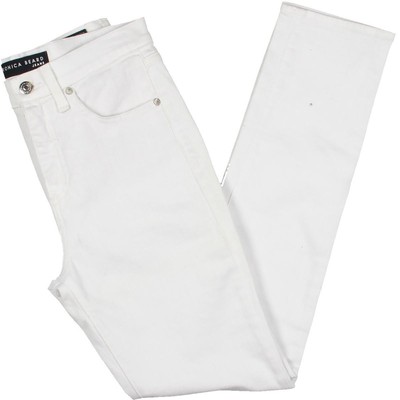 Джинсы-скинни Veronica Beard Womens Kate White со средней посадкой по щиколотку 25 BHFO 5139
