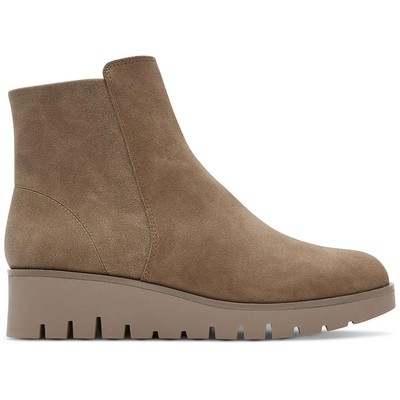 Женские замшевые ботинки на танкетке Rockport Dania темно-серого цвета, размер 10, средний (B,M), BHFO 2044