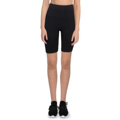 

Yummie Womens Cora Stripe Fitness Yoga Shorts Athletic BHFO 0913, Black white stripe, Cora
