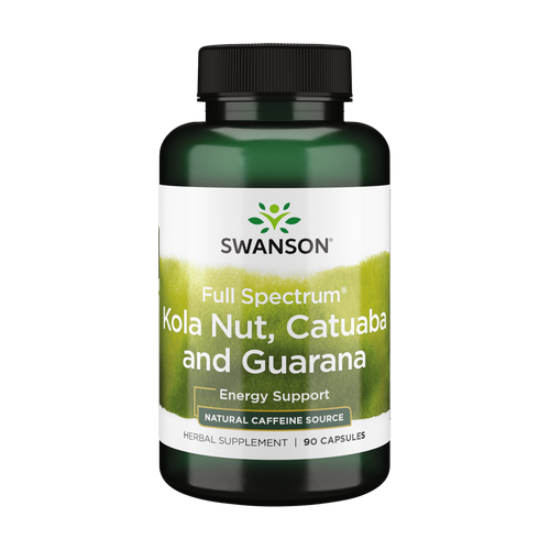 Swanson Full-Spectrum Kola Nut, катуаба, гуарана, 90 капсул