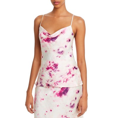 

Женская блузка на бретельках Bardot Julia Purple Tie-Dye с драпировкой, топ  BHFO 7438, Фиолетовый