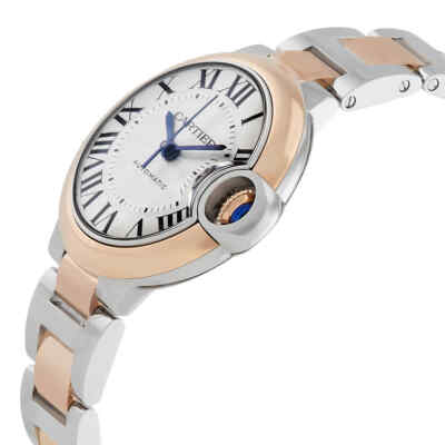 Pre-owned Cartier Ballon Bleu Automatic Silver Dial Ladies Watch W2bb0032