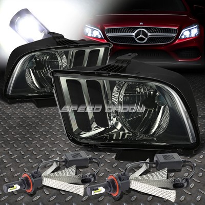 ФАРА С ЗАКОПЧЕННЫМ КОРПУСОМ + ПРОЗРАЧНЫЙ УГОЛ + СИСТЕМА БЕЛЫХ СВЕТОДИОДОВ 6000K ДЛЯ MUSTANG 05-09