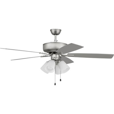 Craftmade P114BN5-52BNGW Pro Plus 114 Indoor Ceiling Fan Brushed Satin Nickel