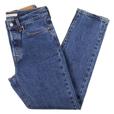 Джинсы Levis Womens Blue Slim Denim Medium Wash Straight Straight Leg Jeans 27 BHFO 3799