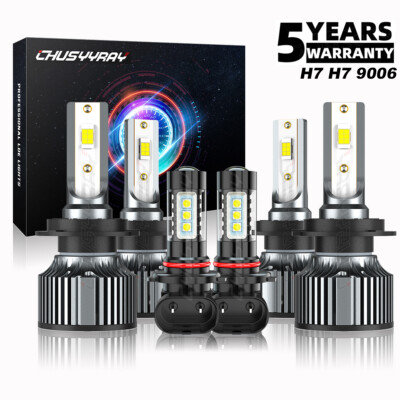 For Mercedes-Benz CLK320 CLK500 2004-2005 6x 6000K LED Headlight Fog Light Bulbs