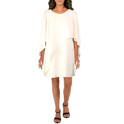 

Женское платье прямого кроя Halston Heritage Blair цвета слоновой кости с драпировкой  BHFO 7494, Цвет слоновой кости