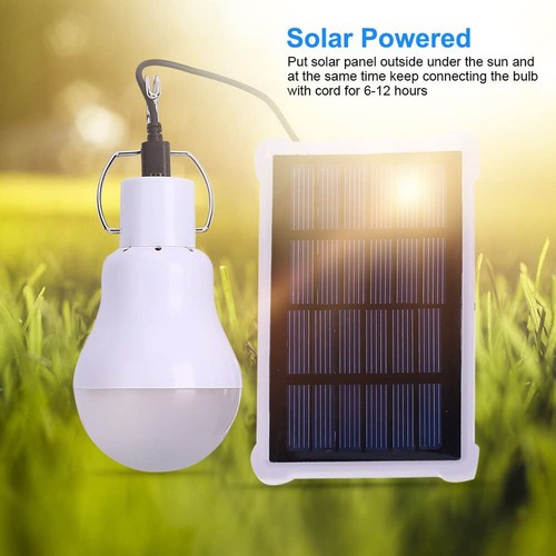 20W LED Solar Panel Powered Tent Lamp Yard Portable Camping Bulb Light Outdoor