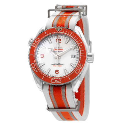 Pre-owned Omega Seamaster Planet Ocean 600m Automatic Chronometer White Dial Men's Watch