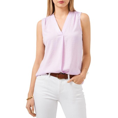 Женская фиолетовая рубашка без рукавов с V-образным вырезом Vince Camuto, топ-блузка, L BHFO 2482