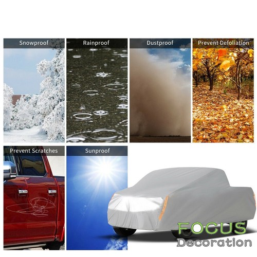 Universal Pickup Truck Cover Breathable All Weather Protection Rain Resistant