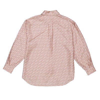 Pre-owned Burberry Ladies Monogram Print Silk Shirt In Multicolor