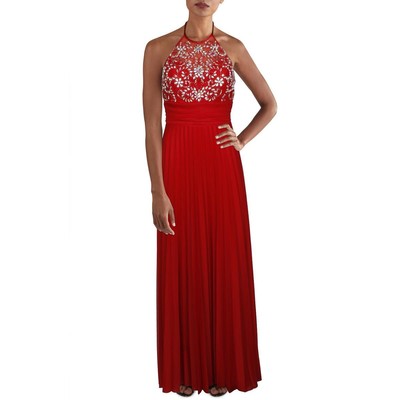 

B. Darlin Женское красное вечернее платье с бисером на бретельках для юниоров  BHFO 1564, Красный
