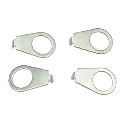 KAISH 4pcs 3/8'' Guitar Knobs Pointer Plate Knob Position Indicator Nickel