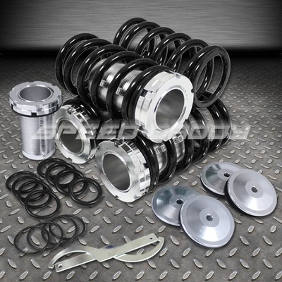 ПЕРЕДНЯЯ + ЗАДНЯЯ АЛЮМИНИЕВАЯ ПРУЖИНА COILOVER 0-3 ДЛЯ 94-01 INTEGRA DC2 DB9 ЧЕРНЫЙ