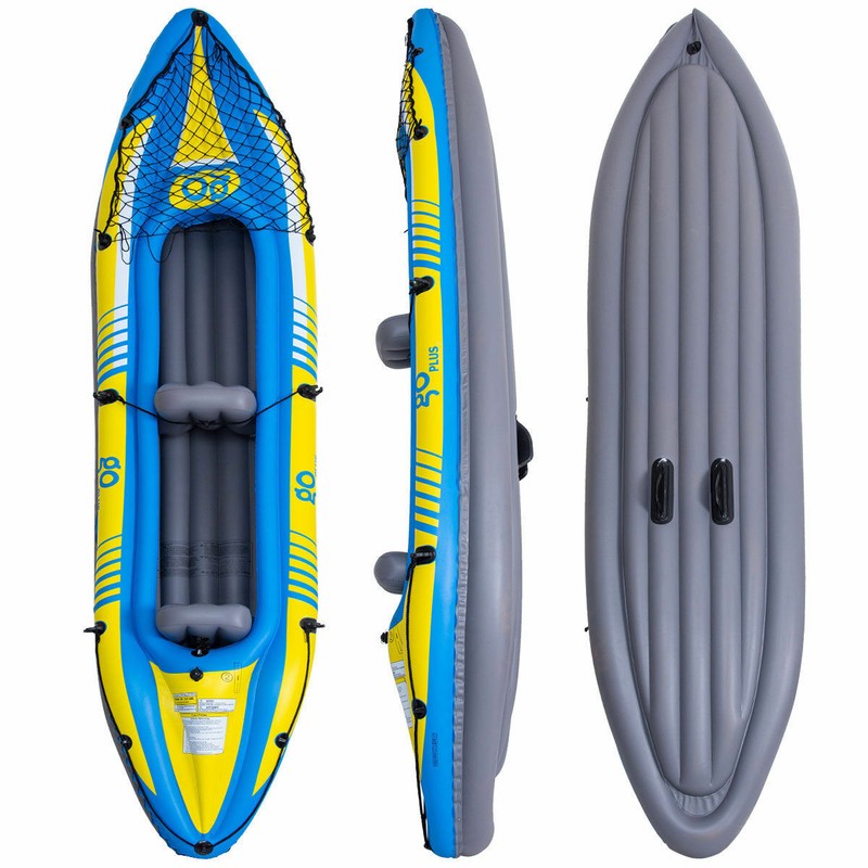 Kayak Inflatable 2-Person Canoe Boat with Pump Paddle Outdoor Water Sport