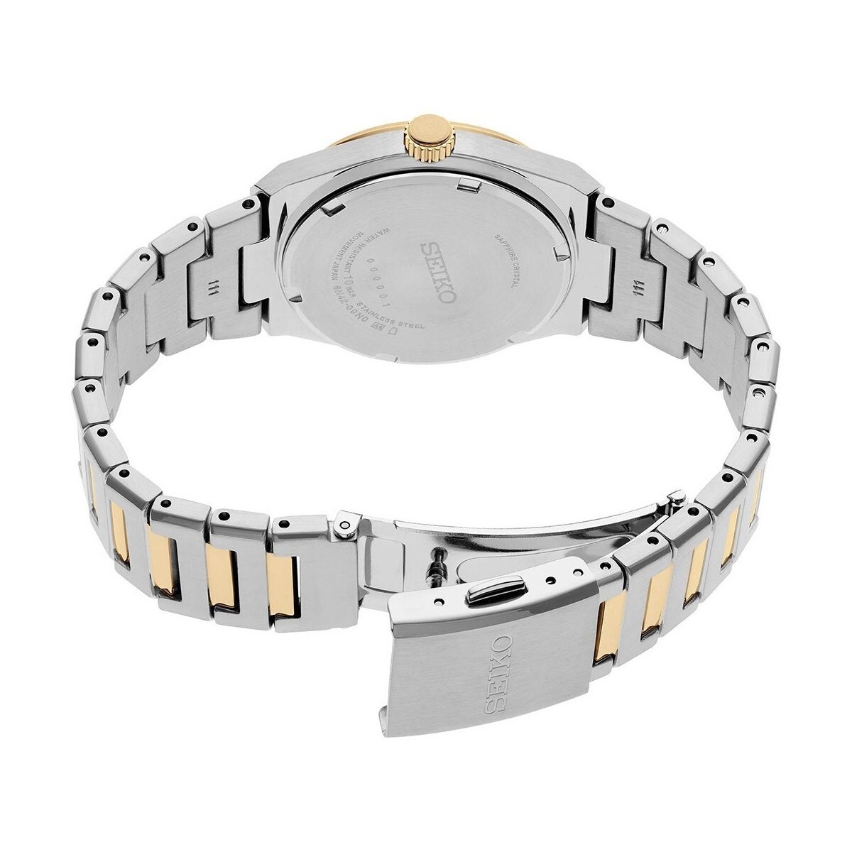 Pre-owned Seiko Sur578p1 Two-tone Gold Stainless Steel Analog Quartz Ladies Casual Watch