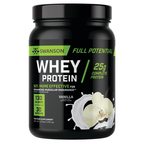 Swanson Full Potential Whey Protein - Ваниль 25 г белка 2,31 фунта Pwdr