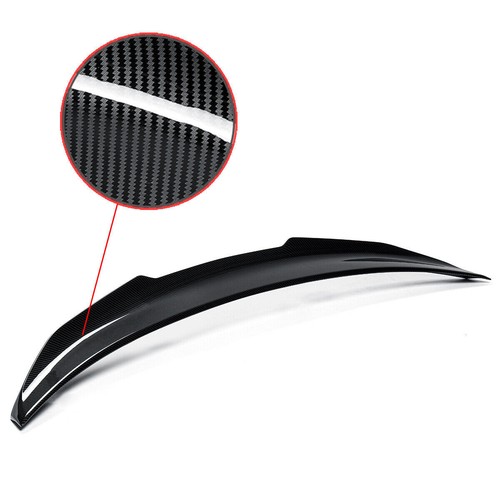 Rear Lip Trunk Spoiler Wing For 14-23 Infiniti Q50 Sedan PSM Carbon Fiber Style