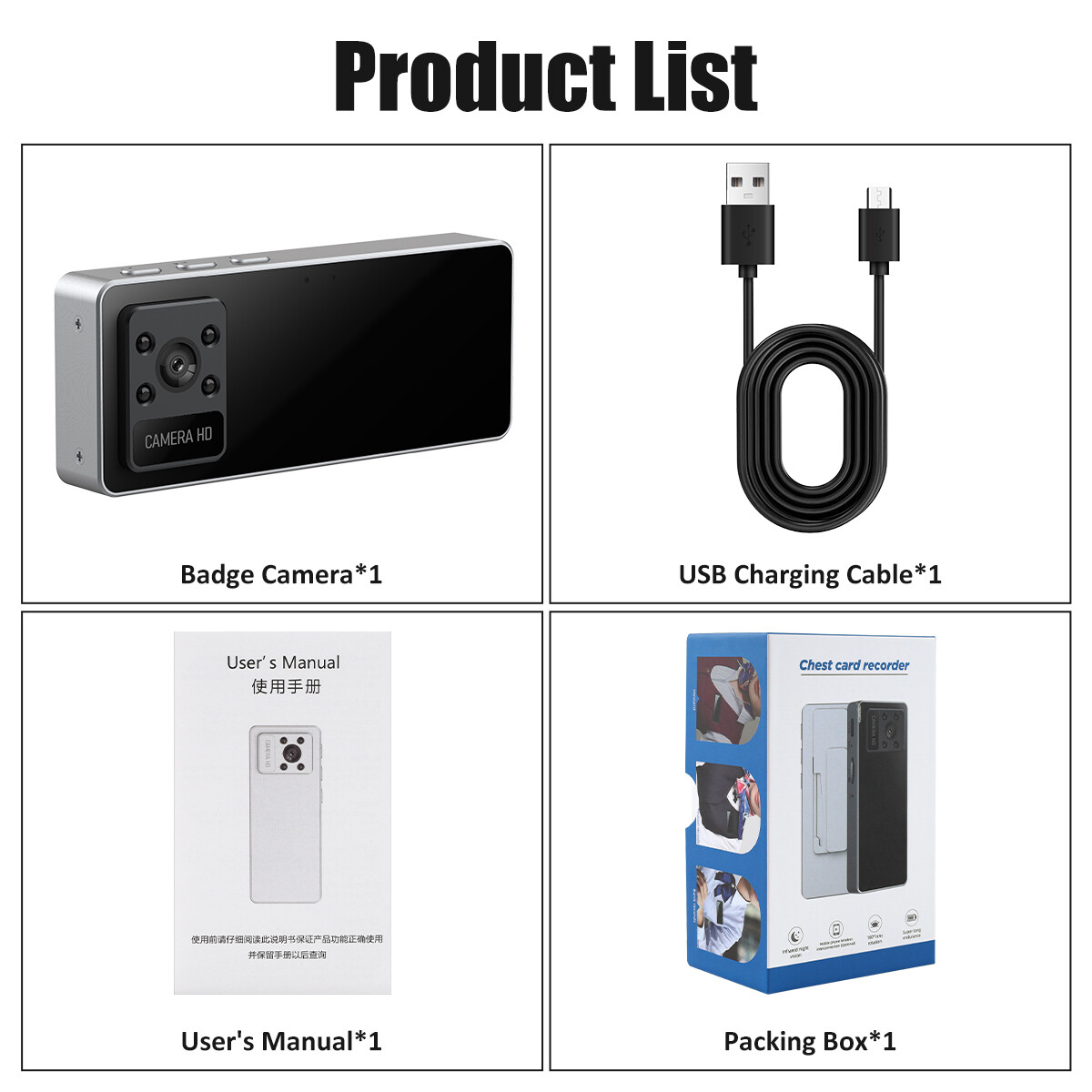 2024 1080P WIFI hotspot Camcorder Mini Body Camera DVR HD Police Body Worn Cam`