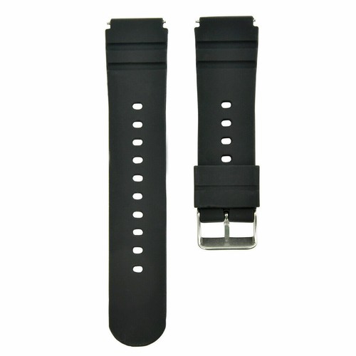 RUBBER WATCH BAND STRAP FOR LUMINOX SENTRY A0201.BO BLACKOUT SERIES 0200 BLACK