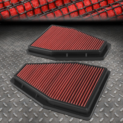 ДЛЯ 12-19 PORSCHE 911 ОБЪЕМОМ 3,8 л, 2ШТ, МОЮЩАЯСЯ ПРОЧНАЯ ОТКИДНАЯ ПАНЕЛЬ AIR FITLER КРАСНОГО ЦВЕТА