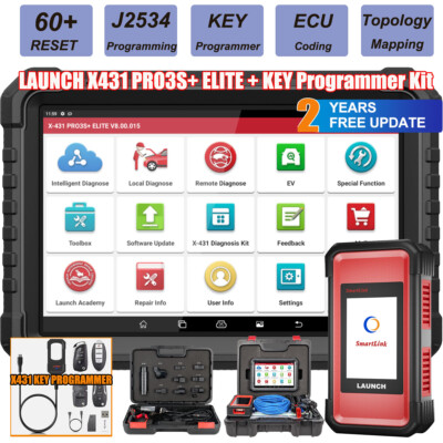 LAUNCH X431 PRO3S V+ 5.0 ELITE PRO5 Car Diagnostic Tool J2534 Programming Coding