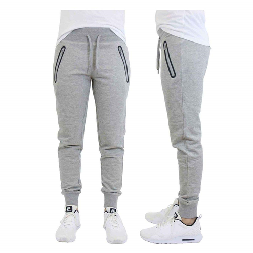 DARESAY 2 Pack of Mens French Terry Joggers Casual Active Gym Running Sweatpants