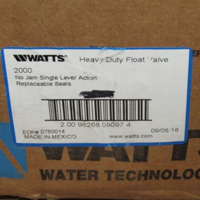 Watts 0780014 - 2000 BTU - 2 In - Heavy-Duty Float Valve