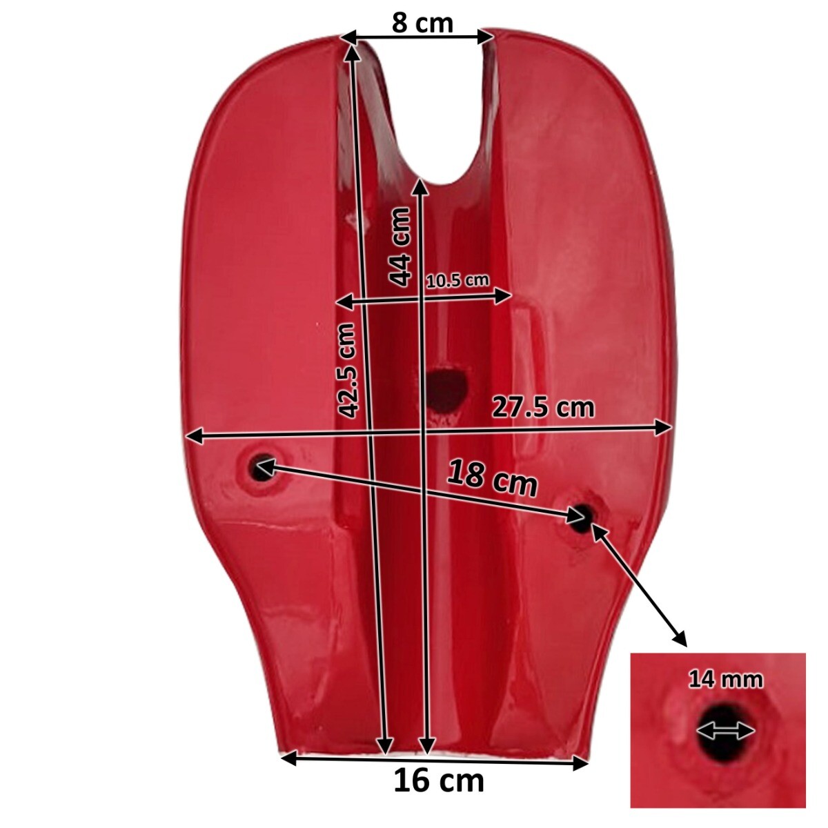 Petrol Gas Fuel Tank Steel Red & Cream Painted BSA B25 B44 Star Fire 