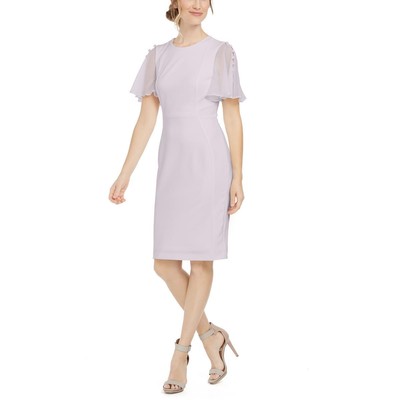 

Женское розовое платье-футляр до колена с украшением Calvin Klein  BHFO 9256, Blossom