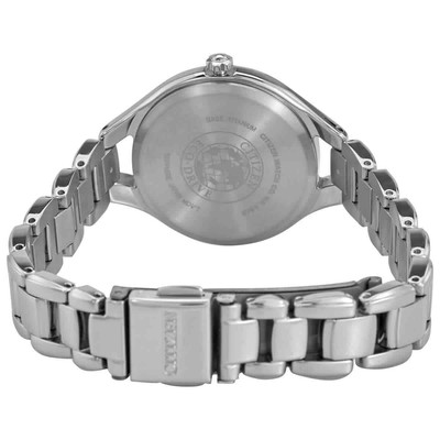 Pre-owned Citizen Eco-drive Blue Mop Dial Ladies Watch Ew2560-86x