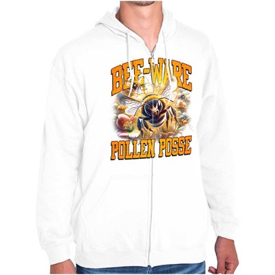 Funny Be Ware The Pollen Posse Bee Attitude Sweatshirt Zip Up Hoodie Men Women
