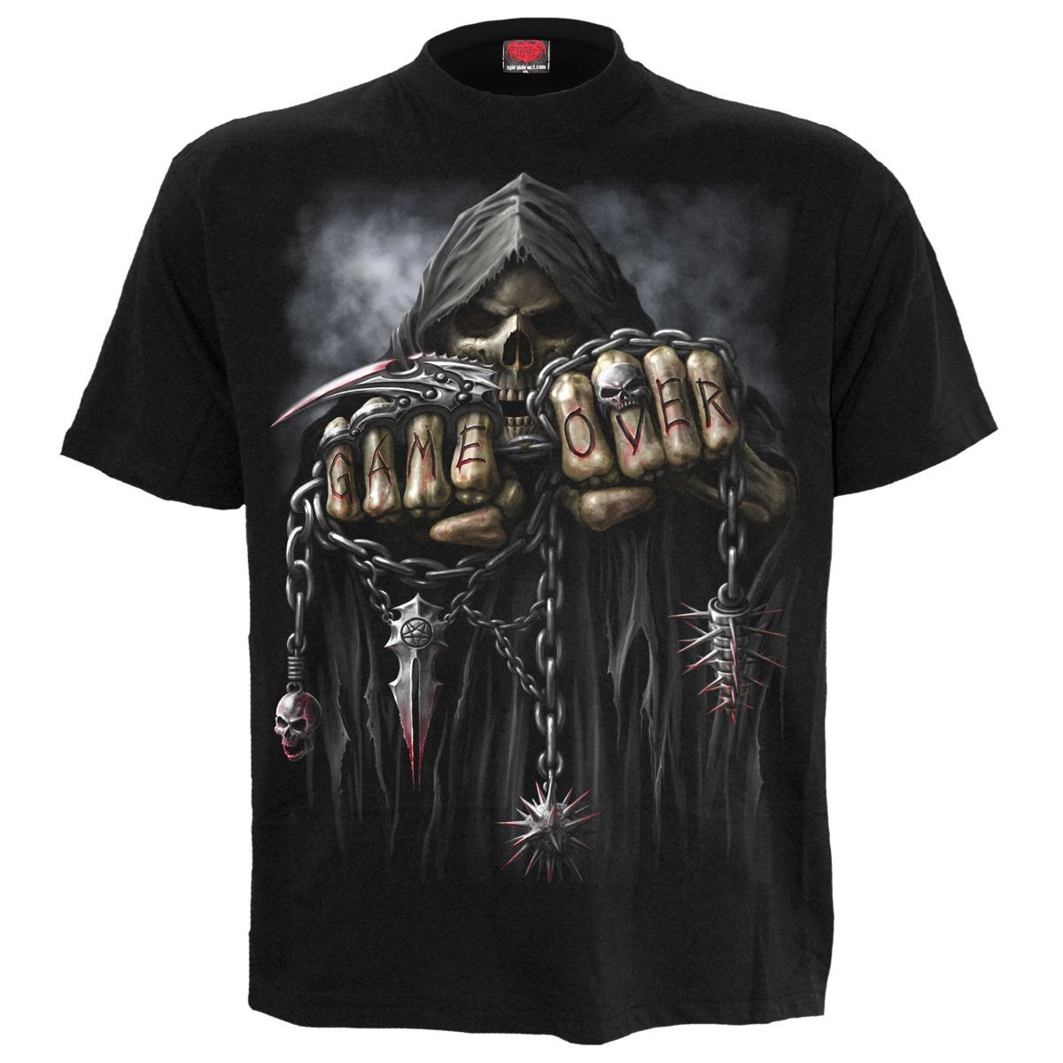 ◇typeservice◇ Spiral TShirt Charcoal sPIRAL DIRECT NEW DESIGNS Halloween T shirt Skull/Dragon
