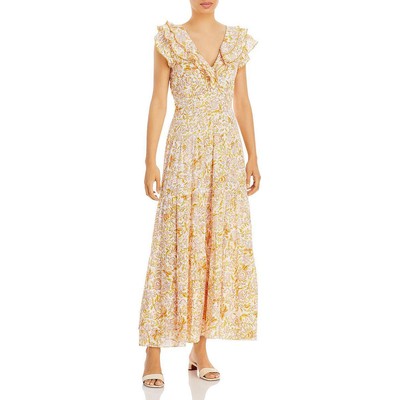 

Длинное дневное макси-платье Poupette St Barth с цветочным принтом BHFO 7336, Blossom