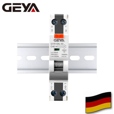 GEYA FI/LS-Schalter Leitungsschutzschalter Fi-Schalter Kombination RCBO B/C6-40A