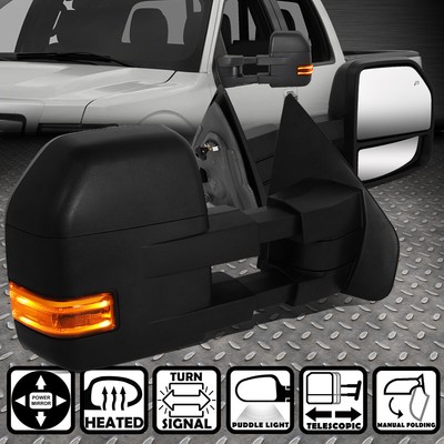 ДЛЯ 04-14 FORD F150 ПАРА С ПИТАНИЕМ + ОБОГРЕВОМ + СВЕТОДИОДНЫЙ УКАЗАТЕЛЬ ПОВОРОТА БУКСИРОВОЧНОЕ ЗЕРКАЛО ЗАДНЕГО ВИДА