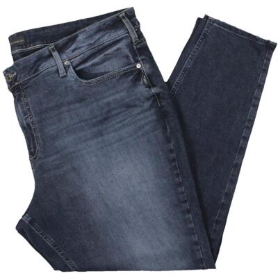 Silver Jeans Womens Solid Denim Skinny Jeans Plus BHFO 5650