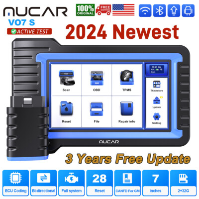  MUCAR VO7S Diagnostic Bidirectional Scanner K-ey Programming IMMO Tool CANFD US