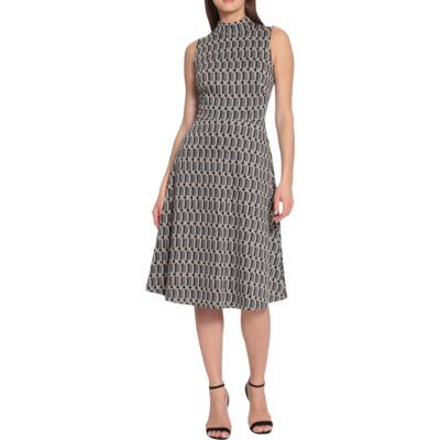 

Женское трикотажное платье до середины икры Maggy London Work Fit - Flare BHFO 5051, Black/grey