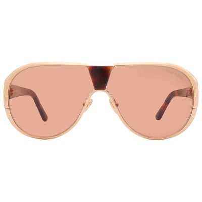 Pre-owned Tom Ford Vincenzo Brown Pilot Men's Sunglasses Ft1072 30e 64 Ft1072 30e 64