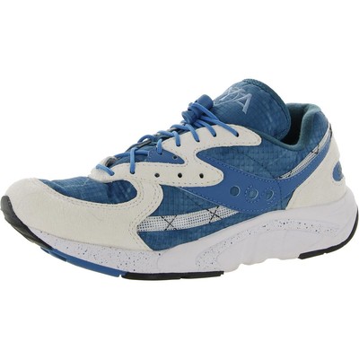 

Белые замшевые кроссовки для бега Saucony Aya 7.5 Medium (D) BHFO 3824, White/blue/tie dye