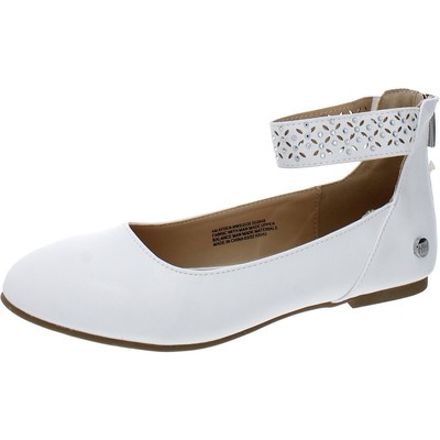 

Белые балетки Nine West Girls Ayden 4 Medium (B,M) Big Kid BHFO 0635, Белый