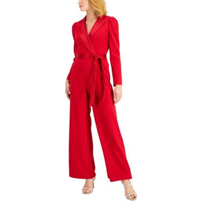 

Женский комбинезон Adrianna Papell с воротником-стойкой и широкими штанинами BHFO 2204, Haute red