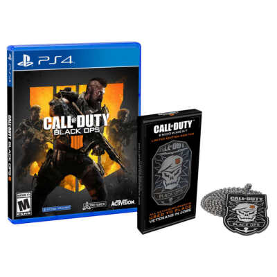 Call of Duty: Black Ops 4 PS4 Video Game with Limited Edition Dog Tag +++NEW+++