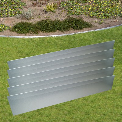Rasenkante Metall Beeteinfassung Alu verzinkt Beet Umrandung Wurzelstop Mähkante
