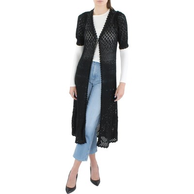 

Женский черный вязаный кардиган с открытой передней частью Lauren Ralph Lauren  BHFO 8414