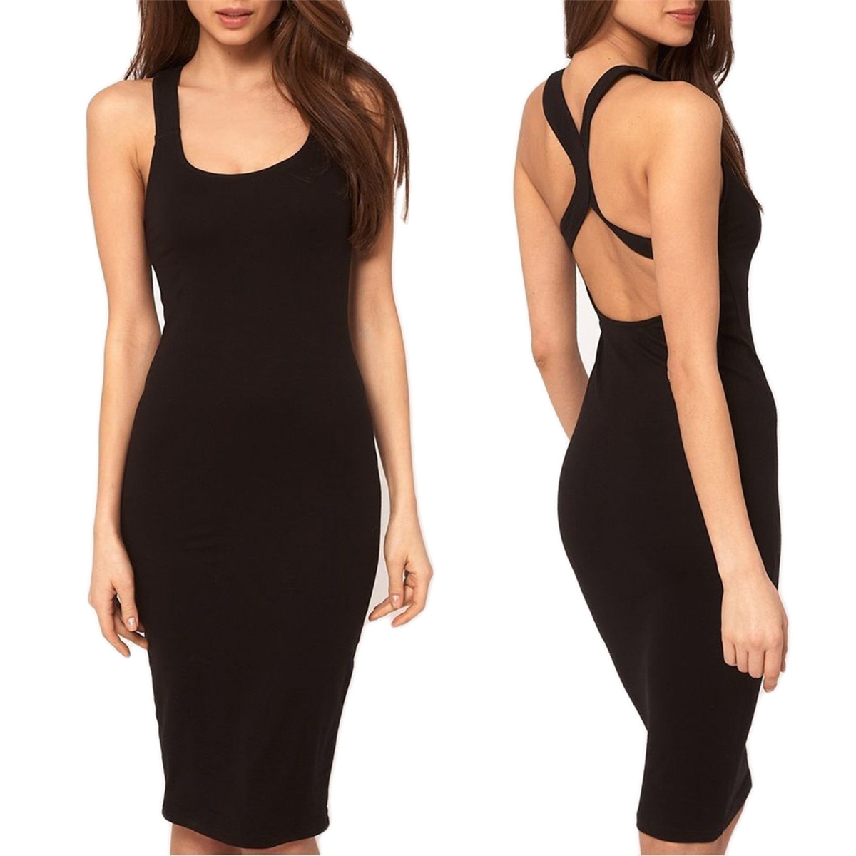 cross back midi dress